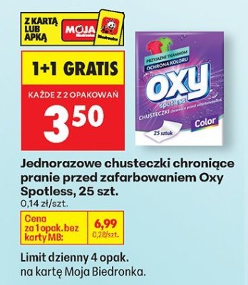 Chusteczki jednorazowe chroniące kolor przed zafarbowaniem, 25 szt. promocja w Biedronka