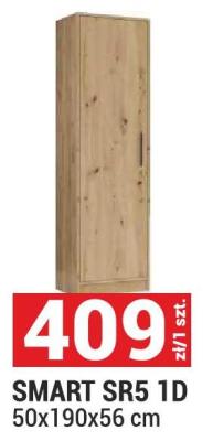 Szafa SMART SR5 1D 50x190x56 cm promocja w Merkury Market