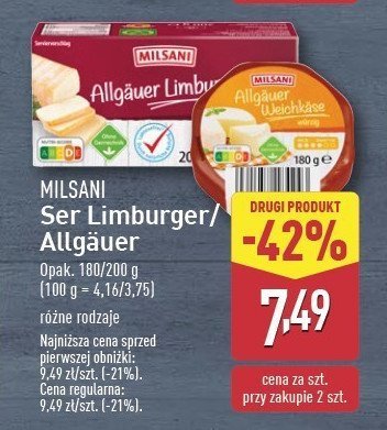 Ser limburger Milsani promocja