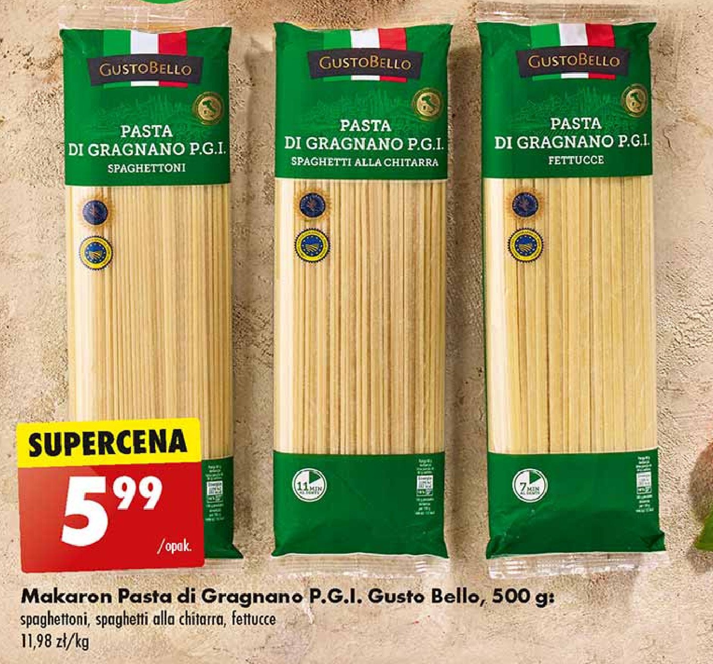Makaron  spaghetti Gustobello promocja