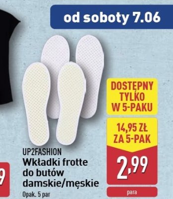 Wk艂adki frotte do but贸w damskie Up2fashion promocja