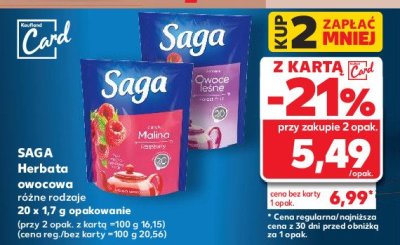 Herbata owocowa owoce le艣ne Saga promocja