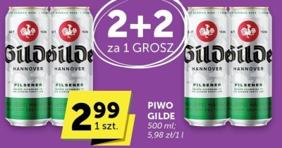Piwo Gilde 2+2 za 1 grosz promocja w ABC