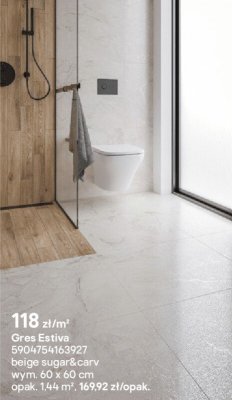 Płytki Gres Estiva beige sugar&carv promocja w Castorama
