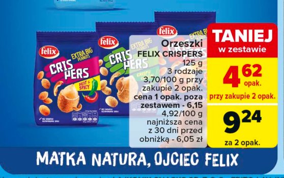 Orzeszki hot spicy Felix crispers promocja