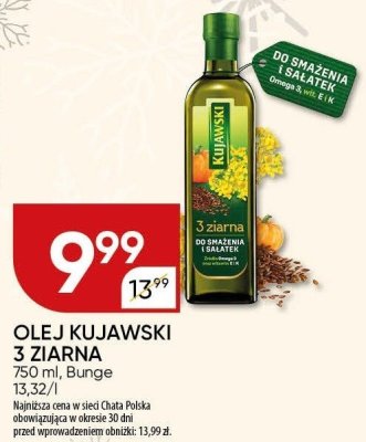 Olej kujawski 3 ziarna promocja w Chata Polska