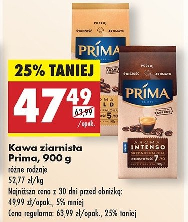 Kawa Cafe prima aroma intenso promocja
