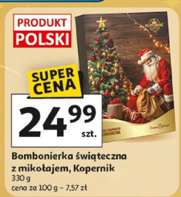 Bombonierka świąteczna z mikołajem Kopernik promocja w Auchan