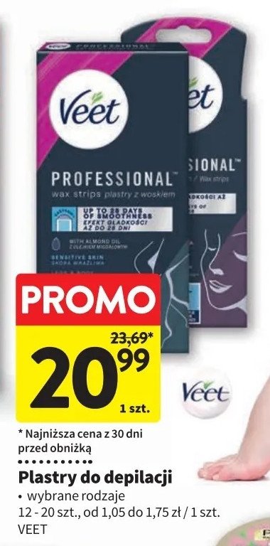 Plastry do depilacji twarzy skóra normalna Veet professional promocja