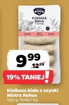Kielbasa biała z szynki  promocja w Netto