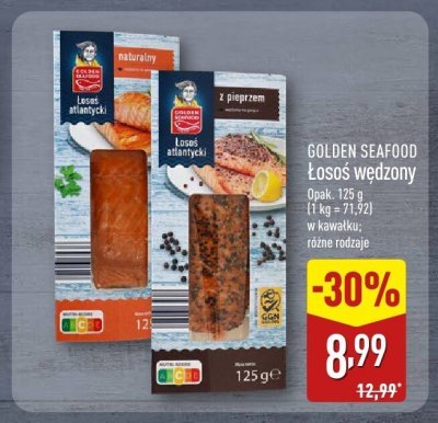 Łosoś wędzony, różne rodzaje promocja w Aldi
