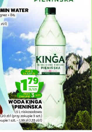 Woda niegazowana niskosodowa Kinga pienińska promocja