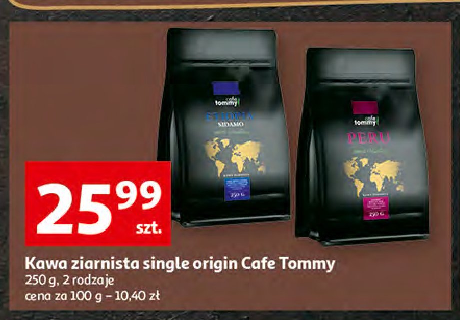 Kawa etiopia sidamo Tommy cafe promocja