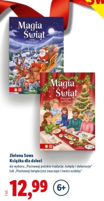 Książka dla dzieci Zielona Sowa - Poznawaj świąteczne zwyczaje i twórz ozdoby promocja w Lidl