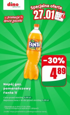 Napój gazowany pomarańczowy 1l promocja w Dino