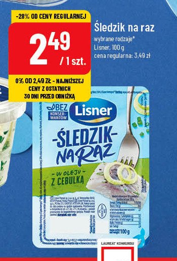Z cebulką Lisner śledzik na raz promocja