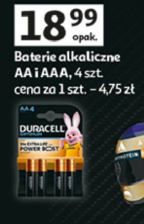 Bateria alkaiczna basic lr 6 / aa / mn1500 k4 Duracell promocja w Auchan