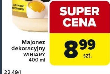 Majonez dekoracyjny WINIARY 400ml promocja w Globi