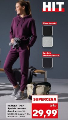 Spodnie dresowe damskie NEWCENTIAL rozm. S-L lub męskie rozm. M-XL, różne wzory i kolory promocja w Kaufland