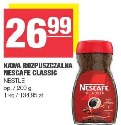 Kawa rozpuszczalna Nescafe Classic promocja w SPAR