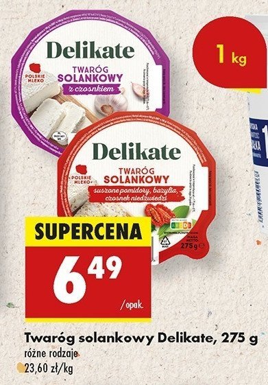 Twar贸g solankowy z czosnkiem Delikate promocja
