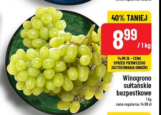 Winogrona sułtańskie promocja