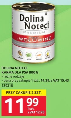 Karma dla psa Dolina Noteci wołowina 800 g promocja w Selgros