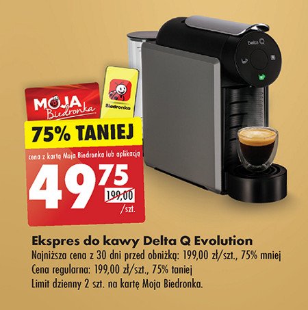 Ekspres evolution Delta q promocja w Biedronka