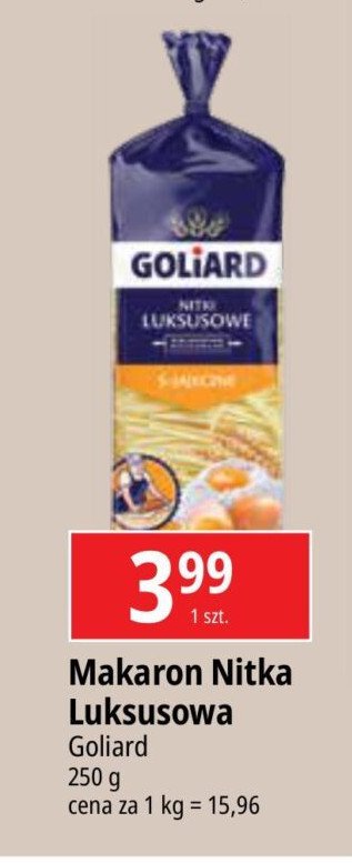 Makaron nitka luksusowy Goliard promocja