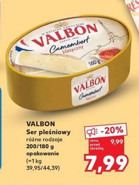 Ser camembert oryginalny Valbon promocja