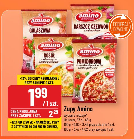 Zupa gulaszowa Amino promocja