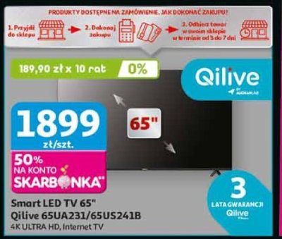 Smart LED TV 65" Qilive 65UA231/65US241B promocja w Auchan