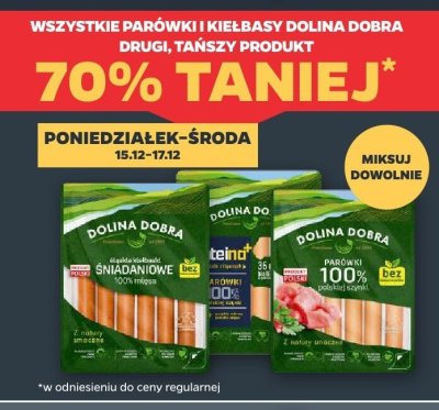 Kiełbasy Dolina Dobra - wszystkie rodzaje promocja w Netto