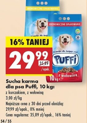 Sucha karma dla psa z wo艂owin膮 Puffi promocja