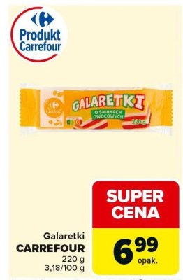 Galaretki Carrefour o smakach owocowych 220g promocja w Carrefour