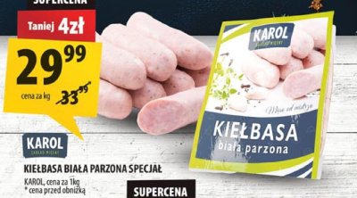 Kiełbasa biała parzona Specjał Karol promocja w Arhelan