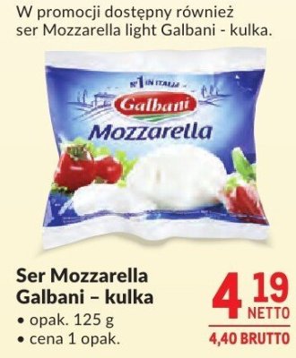Ser Mozzarella Galbani - kulka promocja w Makro