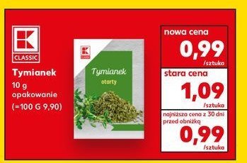 Tymianek otarty K-classic promocja