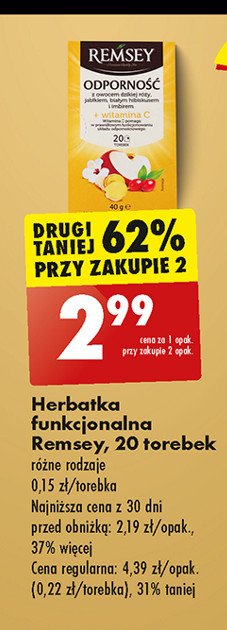 Herbata funkcjonalna odporność Remsey promocja