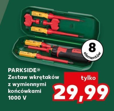 Zestaw wkrętaków z wymiennymi końcówkami 1000V promocja w Kaufland
