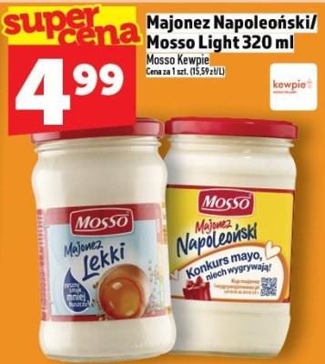 Majonez Napoleoński / Mosso Lekki 320 ml promocja w TOPAZ