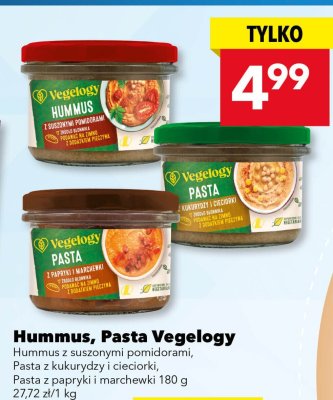 Pasta z papryki i marchwki Vegelogy promocja w LEWIATAN