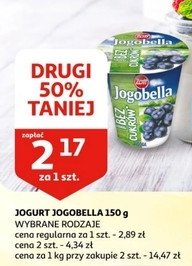 Jogurt jagodowy bez dodatku cukr贸w Zott jogobella promocja