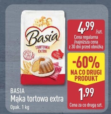 Mąka tortowa extra Basia promocja w Aldi