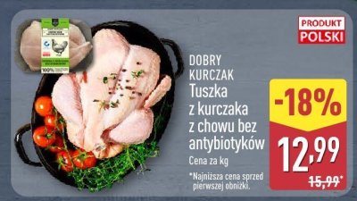 Kurczak tuszka z kurczaka z chowu bez antybiotyków promocja w Aldi