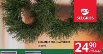 Girlanda zielona 270 cm promocja w Selgros