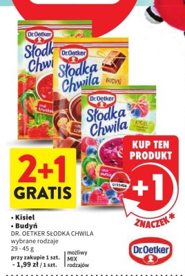 Budyń DR. OETKER SŁODKA CHWILA wybrane rodzaje promocja w Intermarche