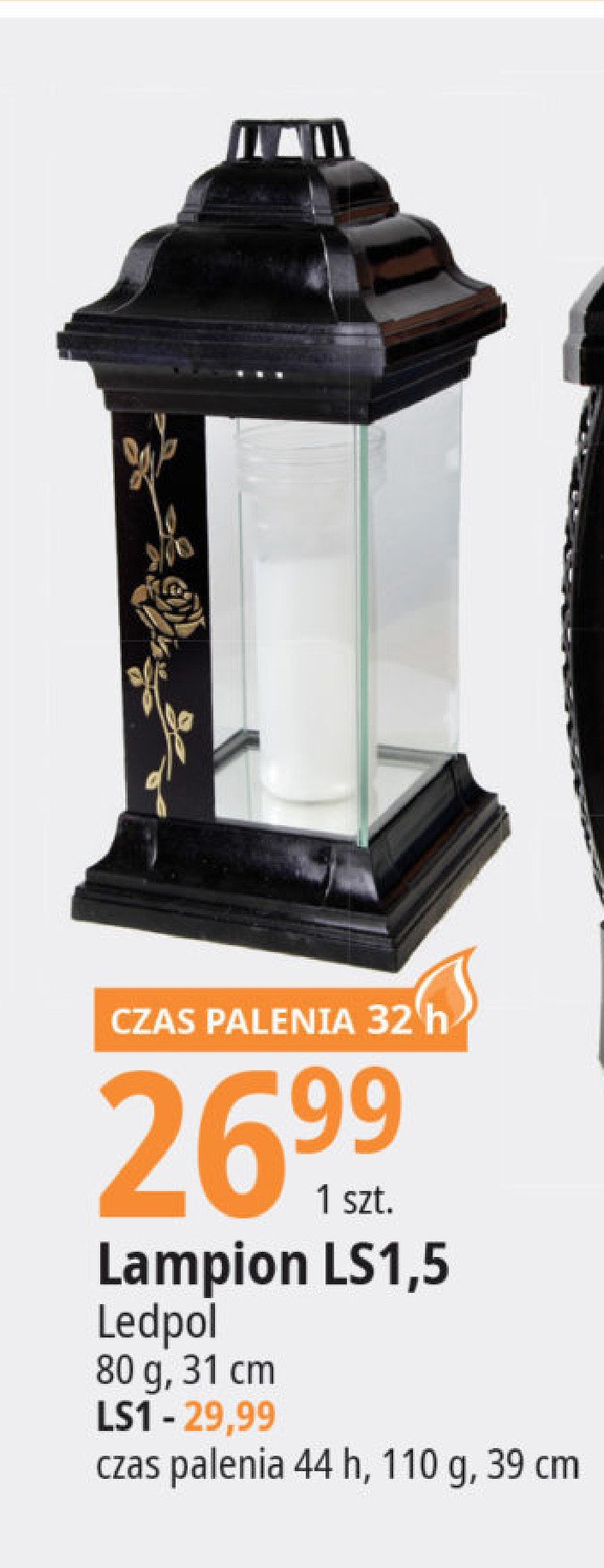 Lampion szklany ls1.5 LEDPOL promocja w Carrefour