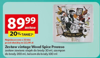Zestaw vintage Wood Spice Proraso promocja w Auchan