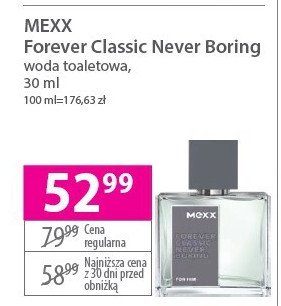 Woda toaletowa Mexx forever classic never boring promocja